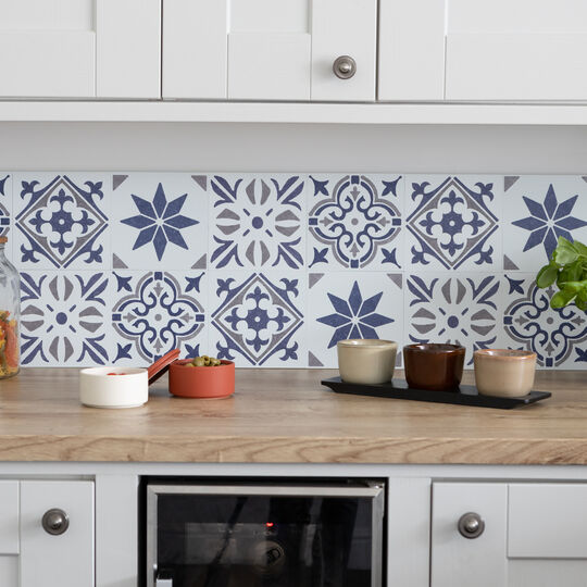 selbstklebende Wandfliesen Wall Tiles Nadia blue (6er Set) image number null